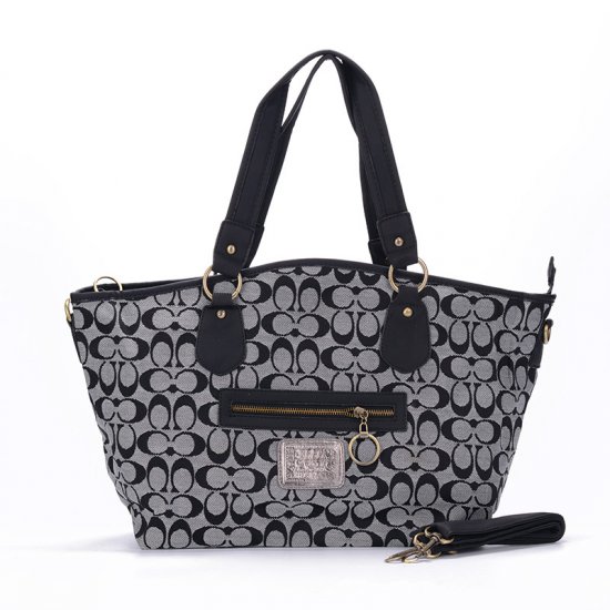 Coach Legacy In Signature Jacquard Medium Grey Totes EWR Coach Legacy In Signature Jacquard Medium Grey Totes EWR